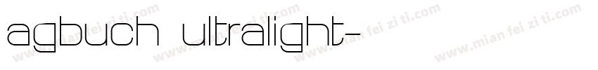 agbuch ultralight字体转换